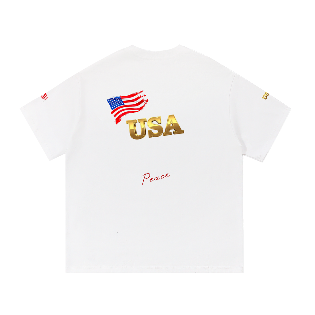 USA fans - Peace- Essential Cotton T-Shirt