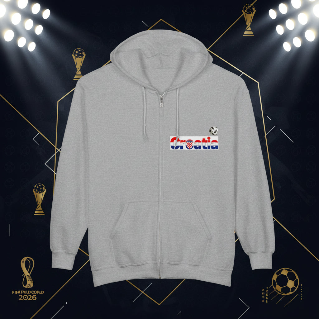 Croatia World Cup 2026 Soccer Zip Hoodie