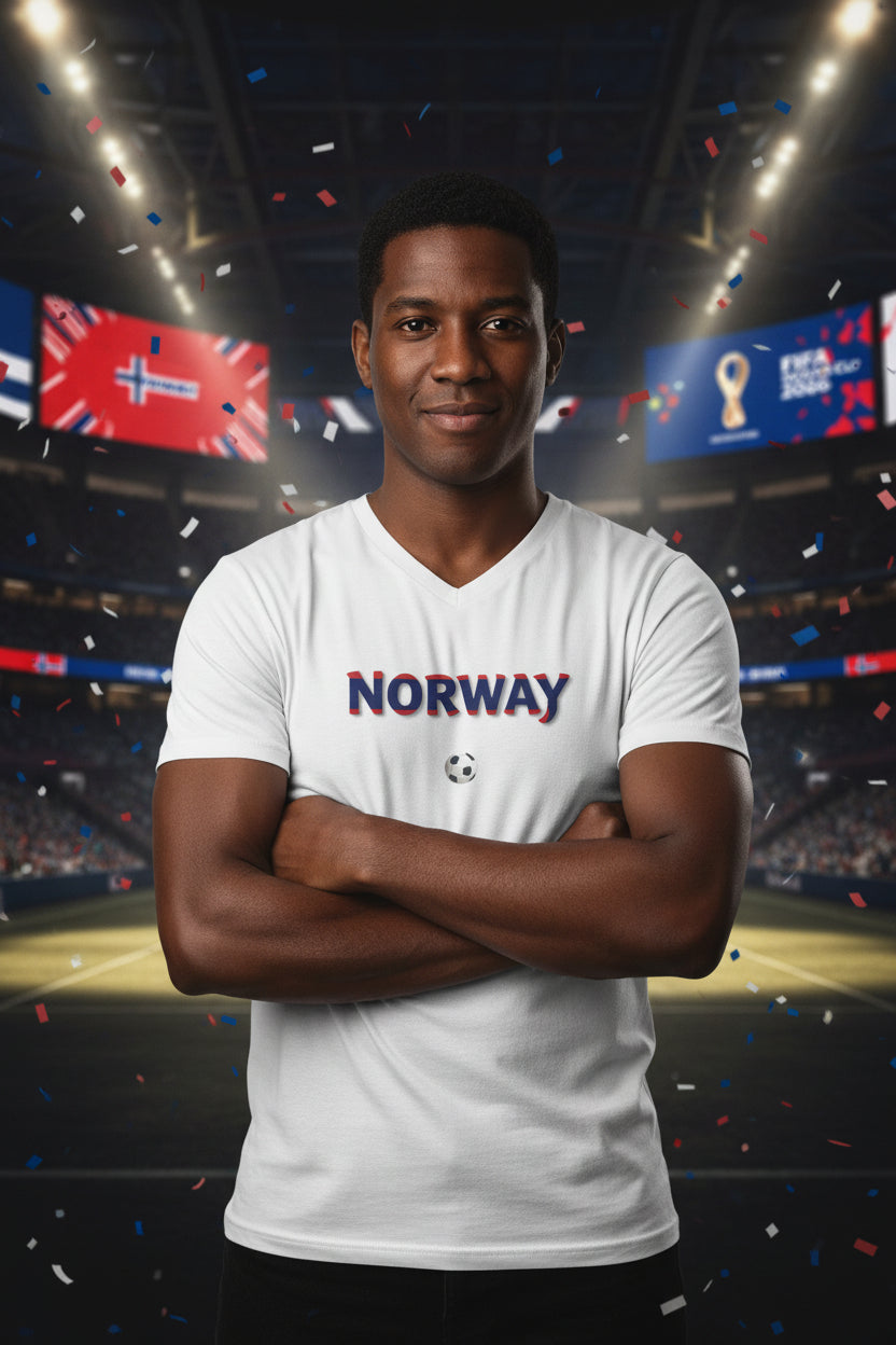 Norway Soccer V-Neck Tee