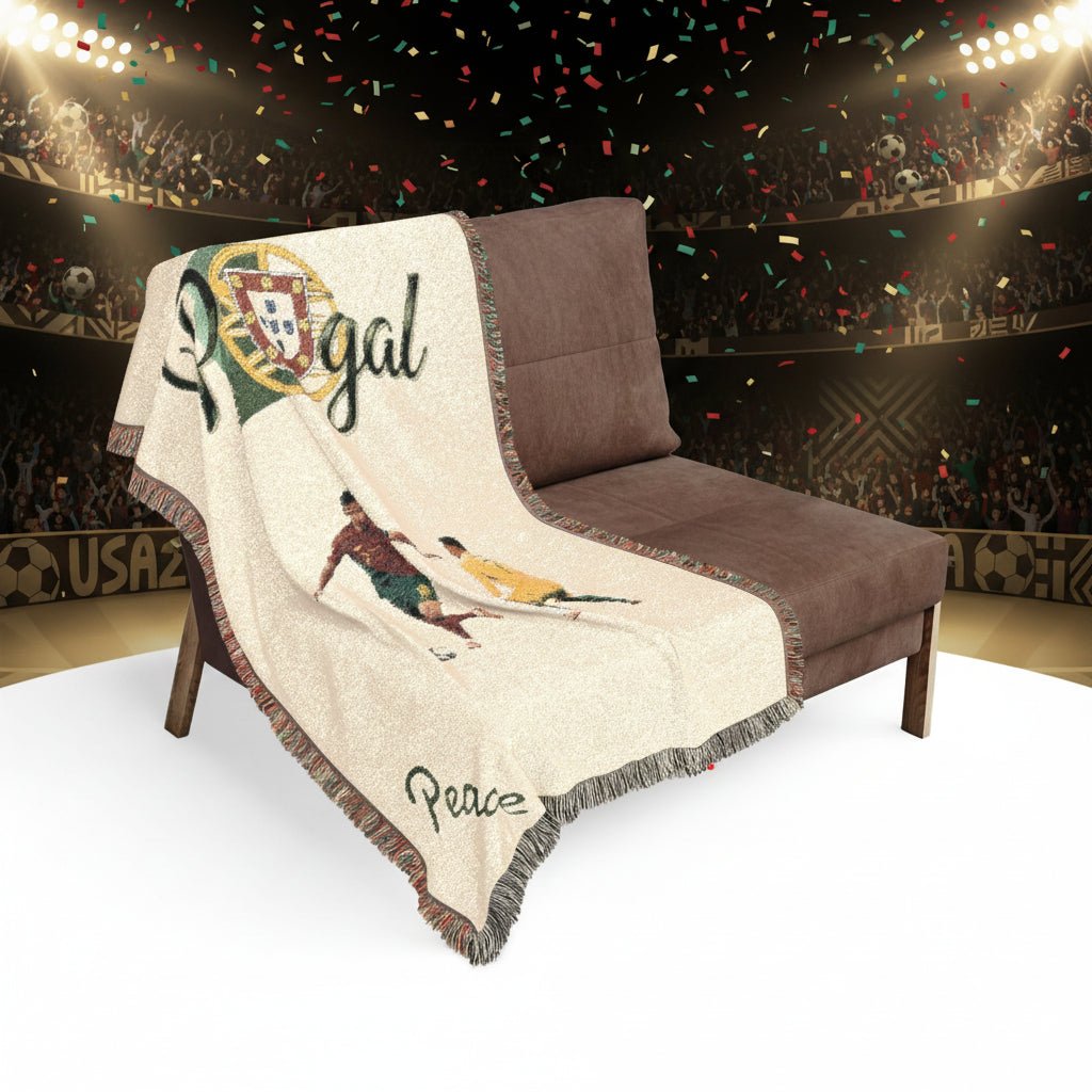 Portugal Soccer Woven Blanket