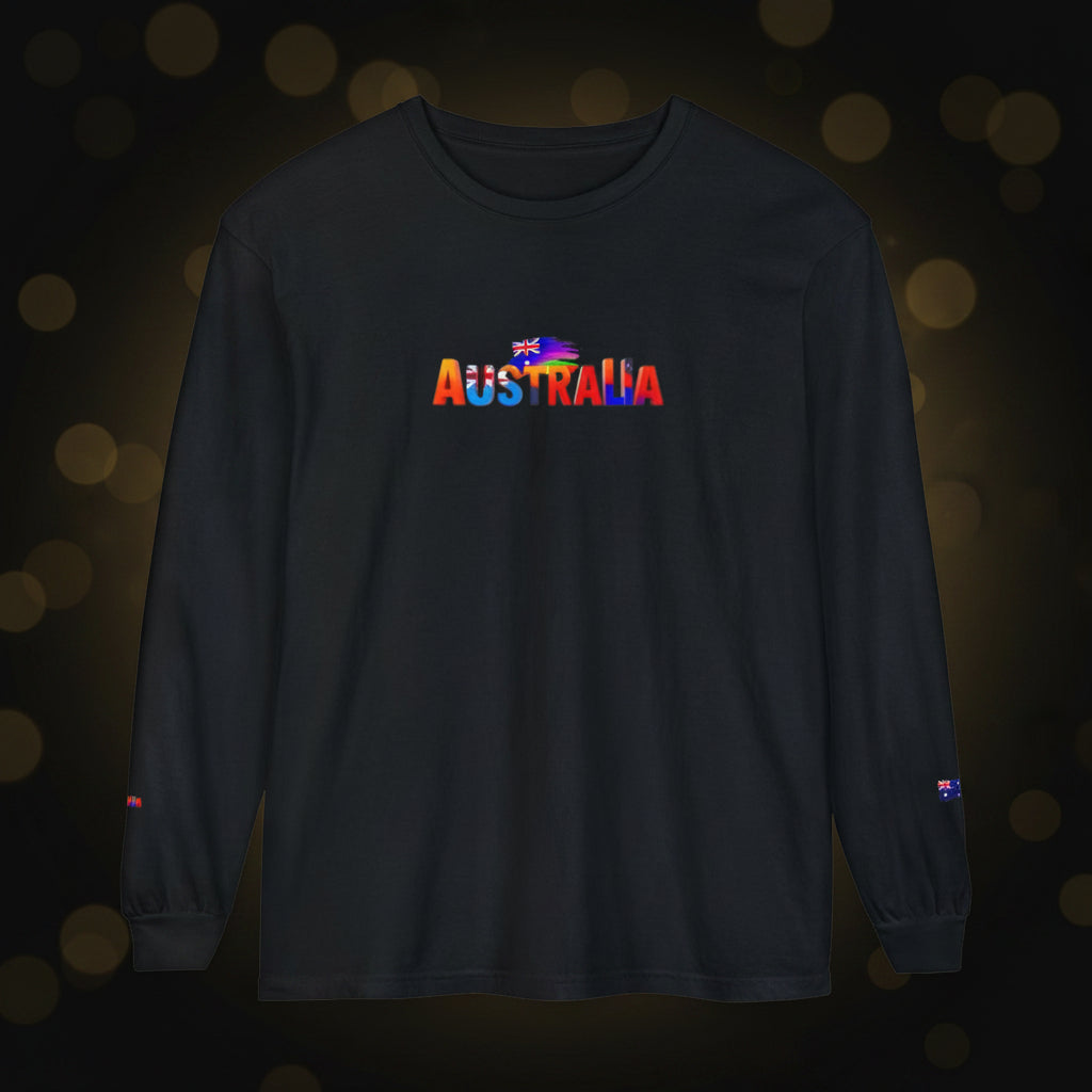 Australia Flag Long Sleeve Tee - Peace