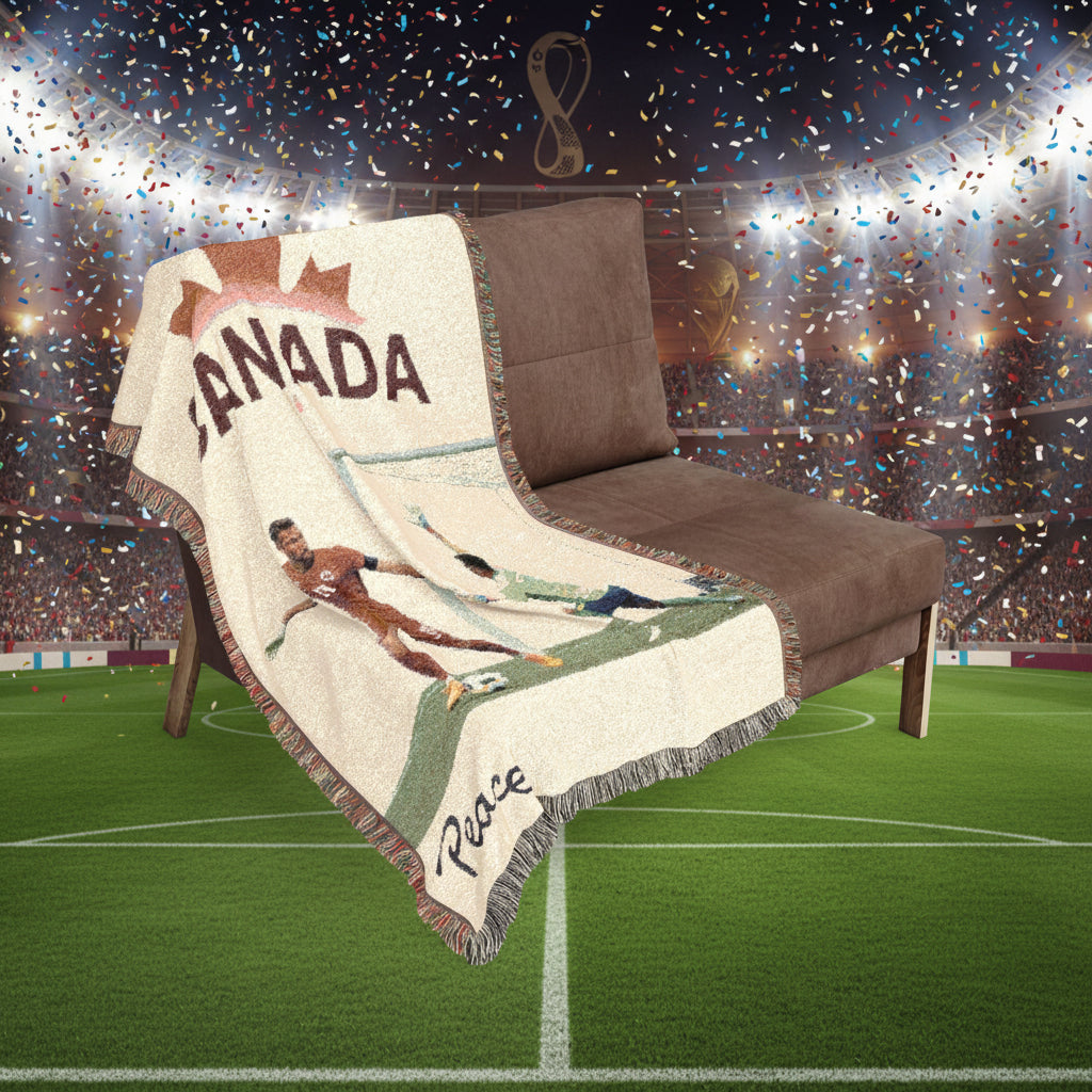 Canada Soccer Woven Blanket