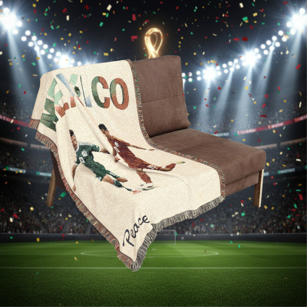 Mexico Soccer Woven Blanket