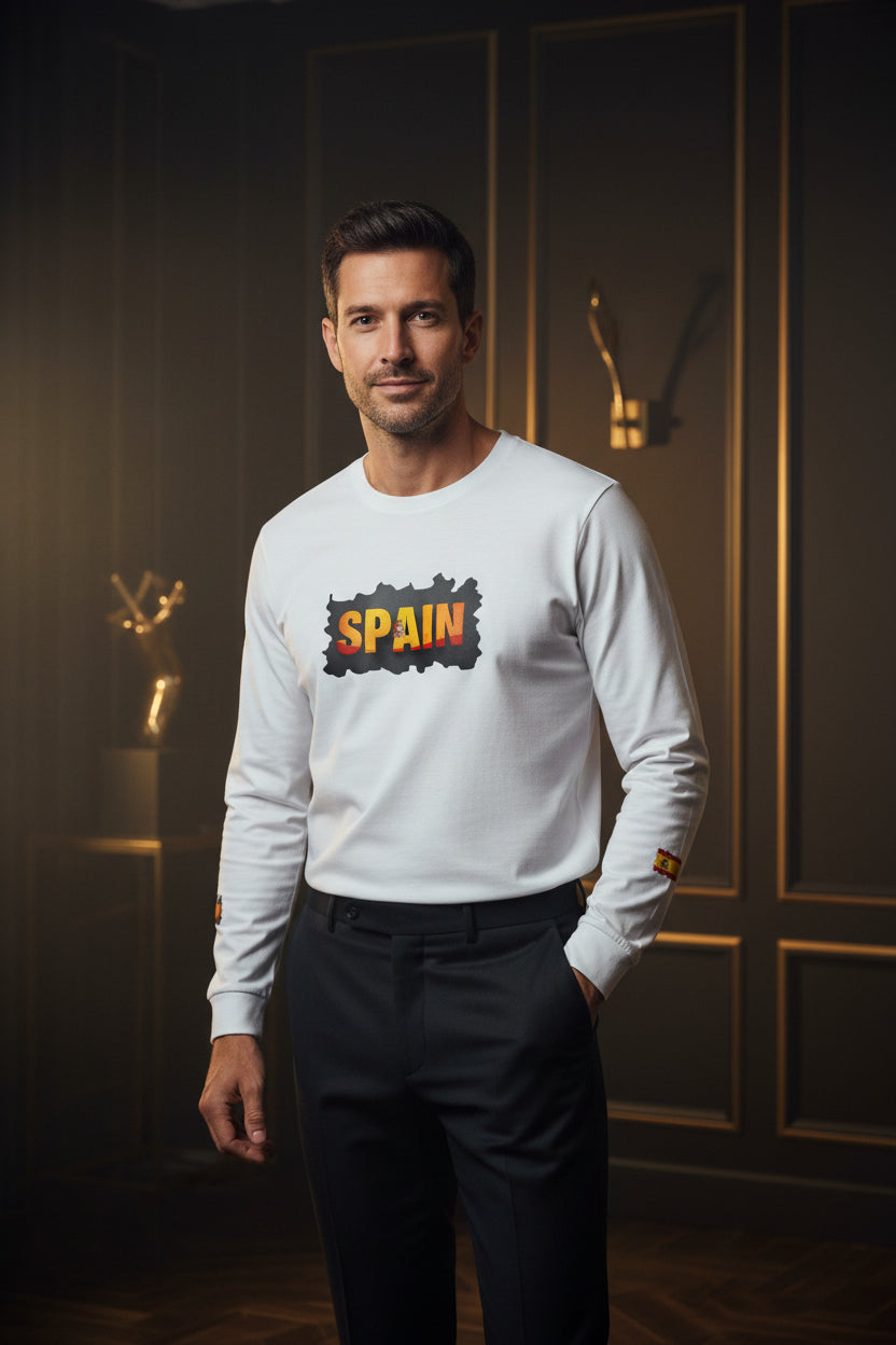 Spain Flag Long Sleeve Tee