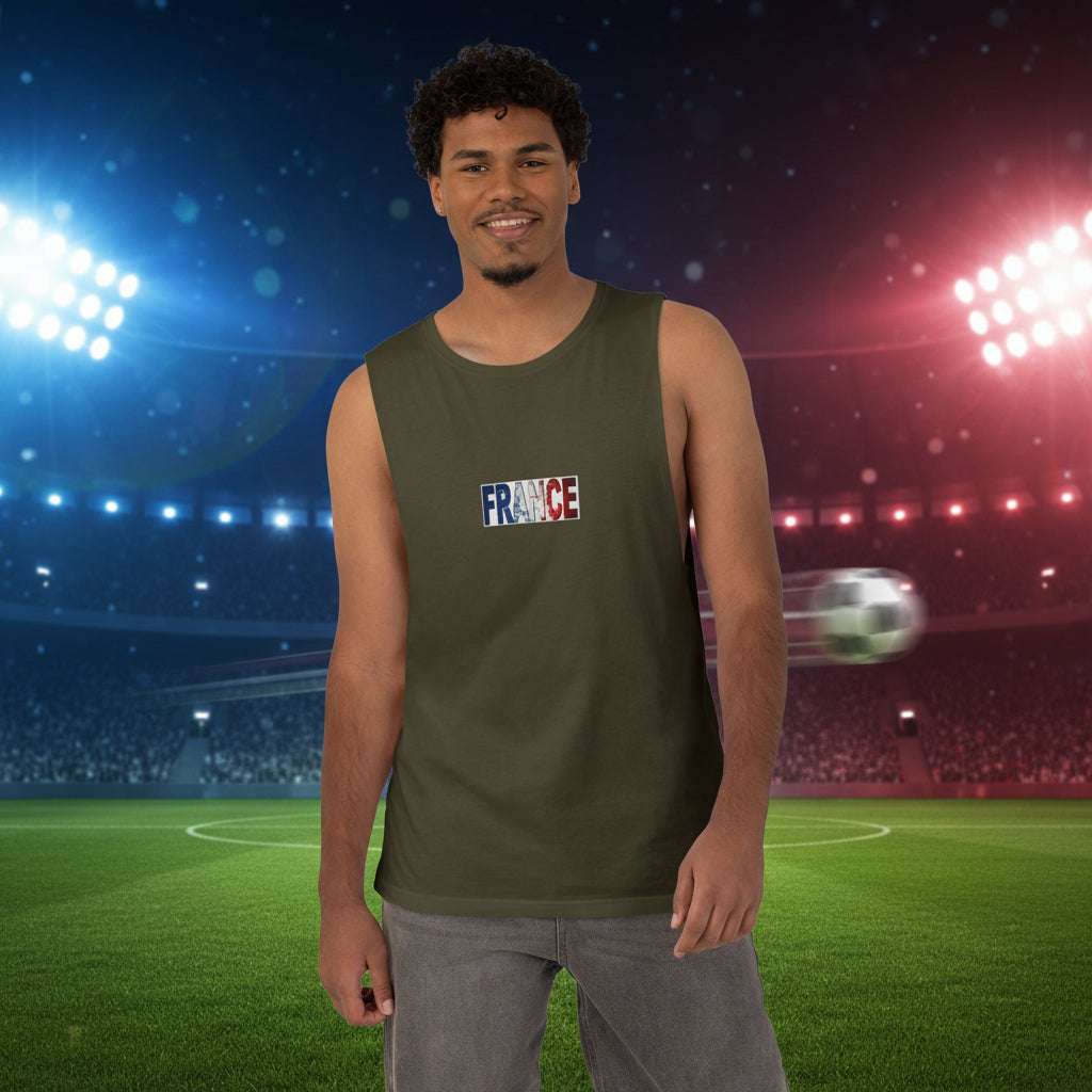 France Soccer Tank Top 100% combed ring-spun Cotton