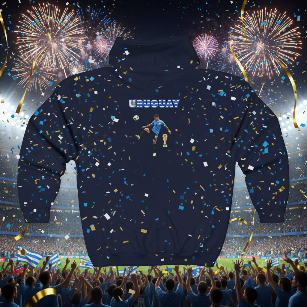 Uruguay Soccer Zip Hoodie