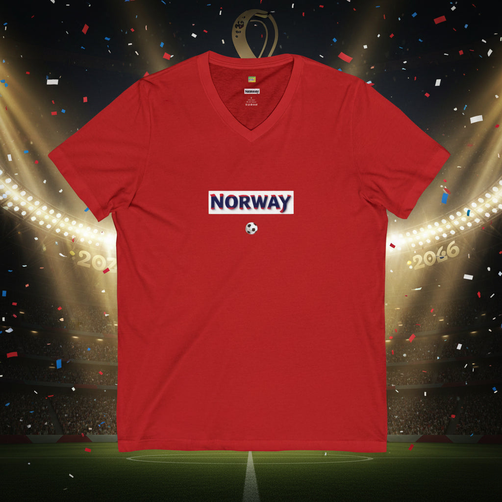 Norway Soccer V-Neck Tee