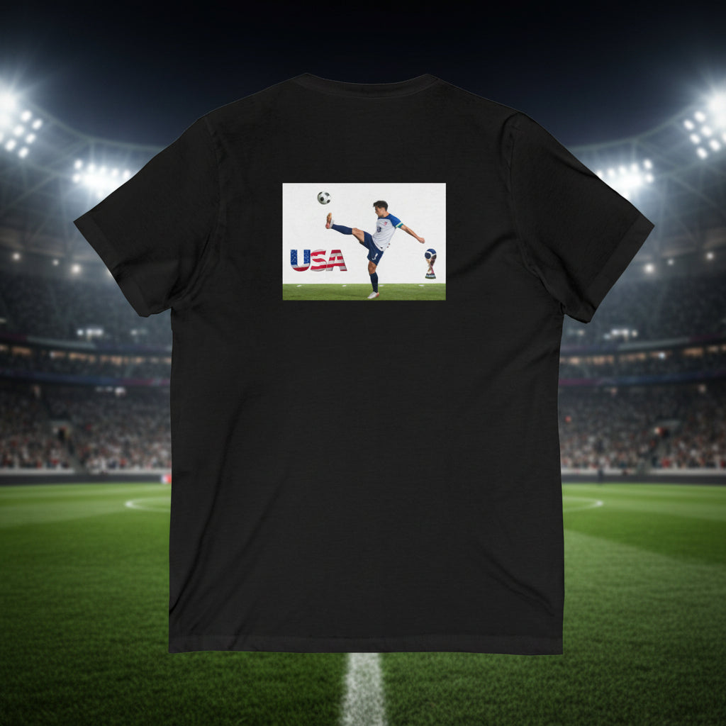 USA Soccer V-Neck Tee
