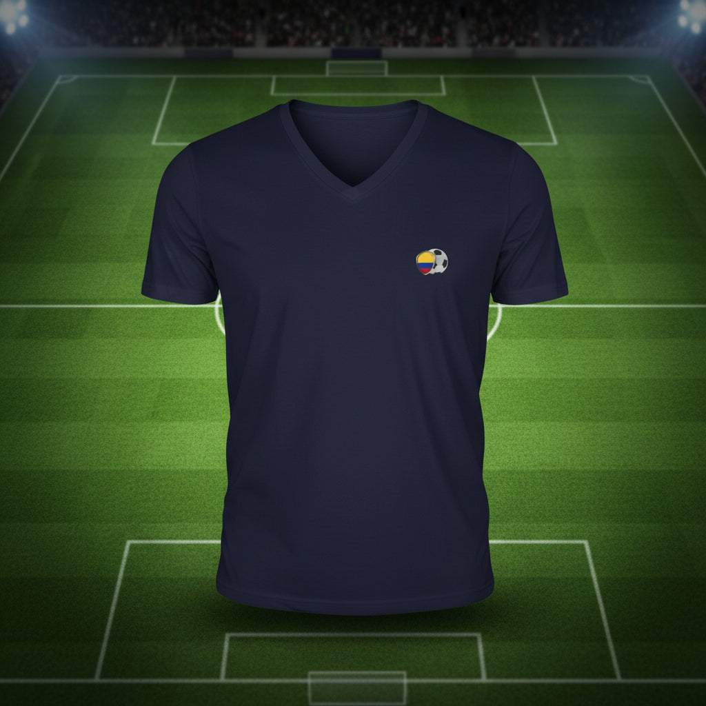 Colombia World Cup 2026 Soccer V-Neck T-Shirt