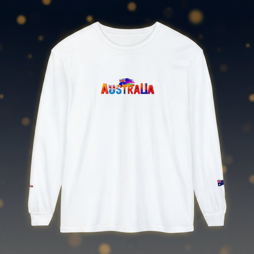 Australia Flag Long Sleeve Tee - Peace