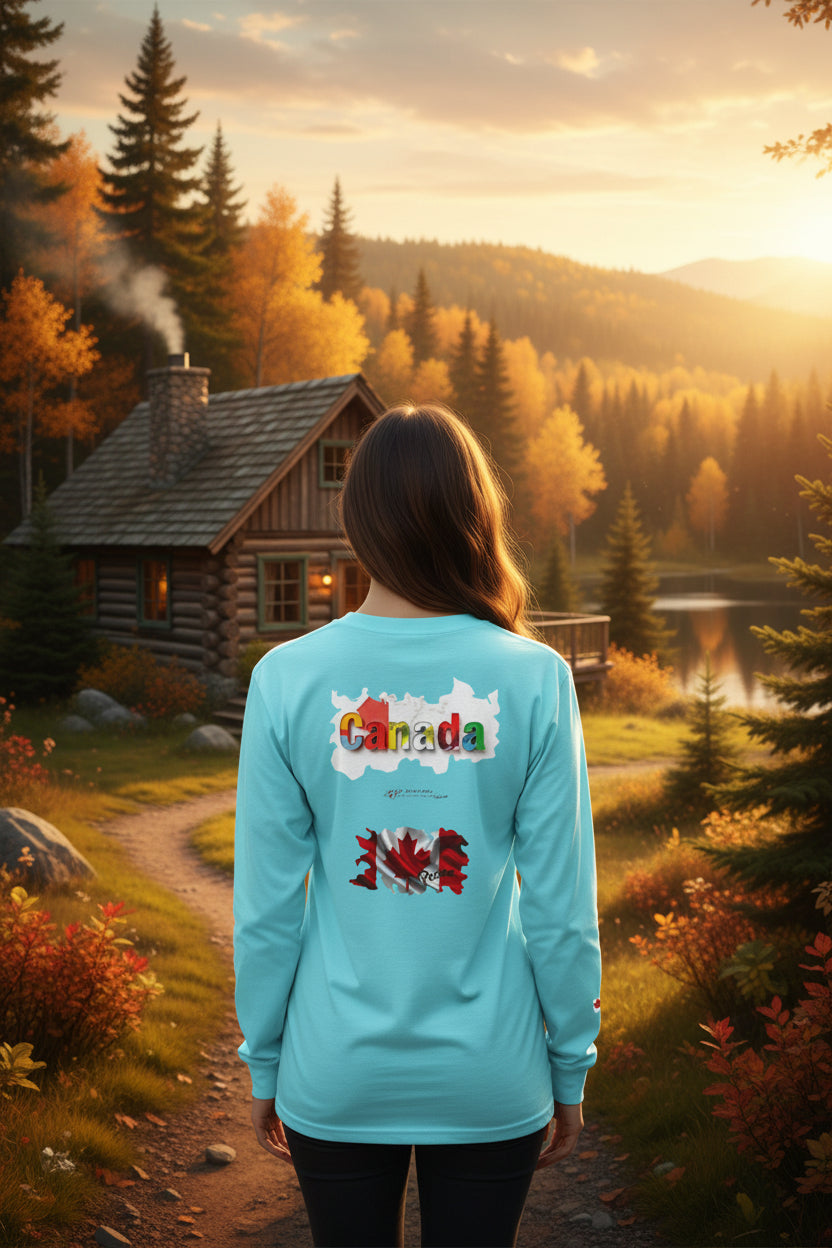 Canada Color Block Long Sleeve Tee