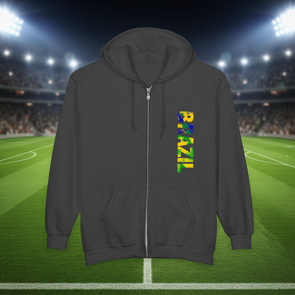 Brazil World Cup 2026 Soccer Full-Zip Hoodie
