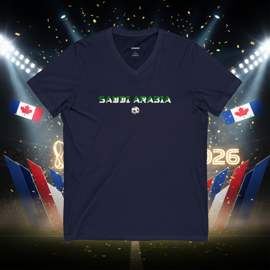 Saudi Arabia Soccer V-Neck Tee