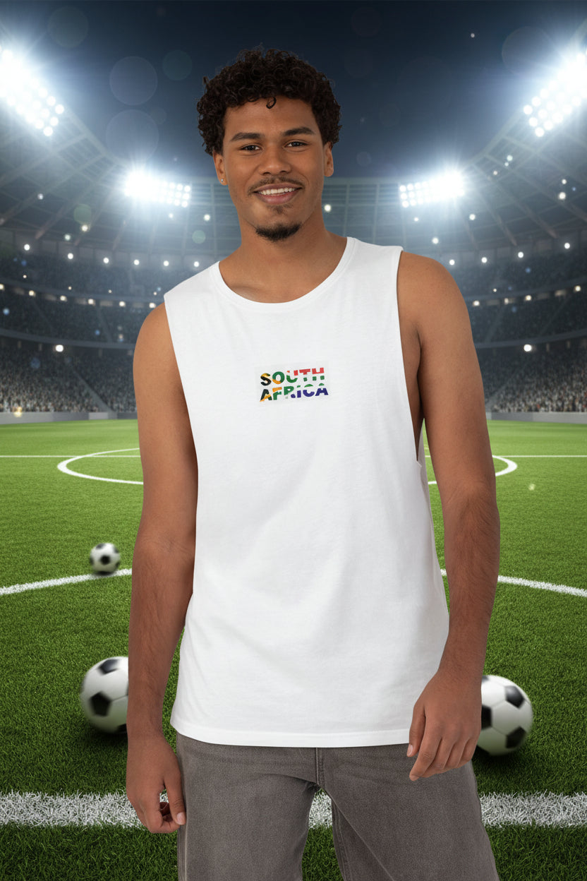South Africa Soccer Tank Top 100% Cotton