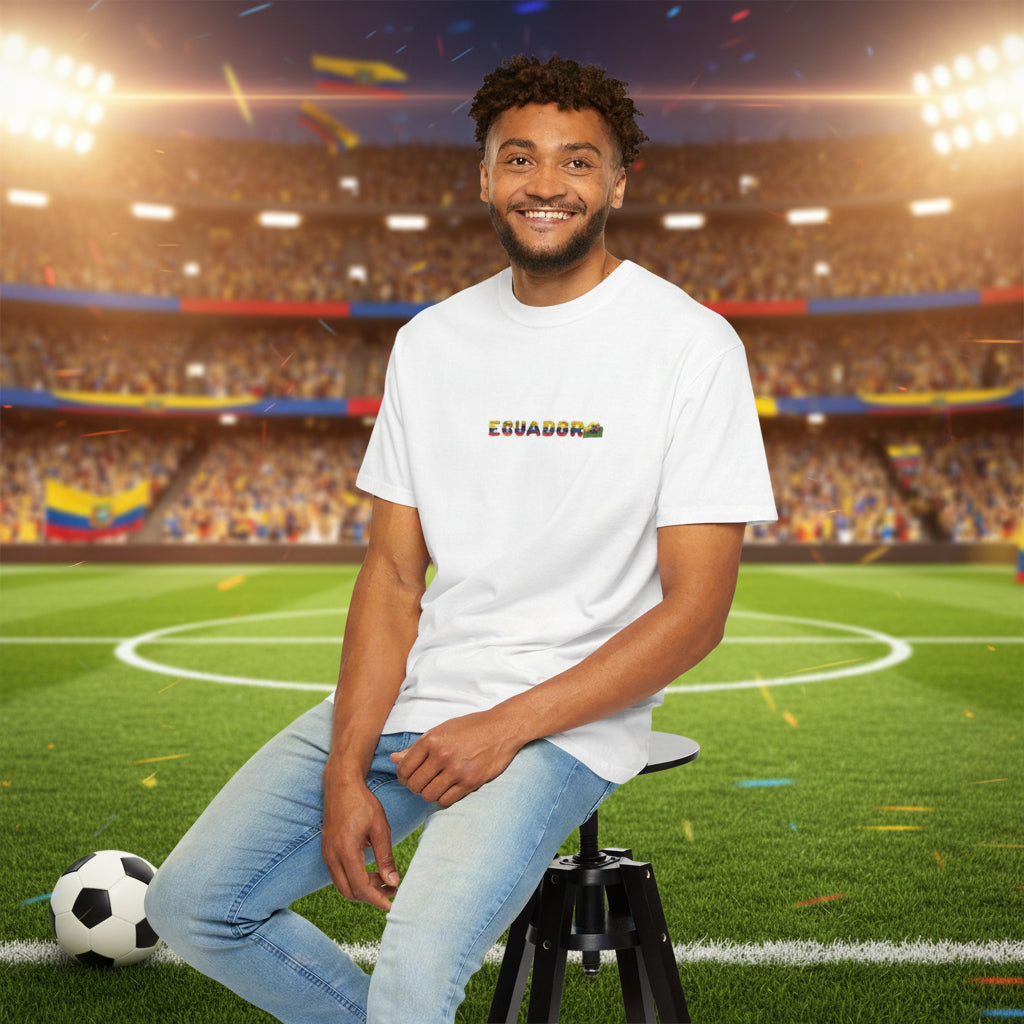 Ecuador Soccer T-Shirt 100% Ring-Spun Cotton