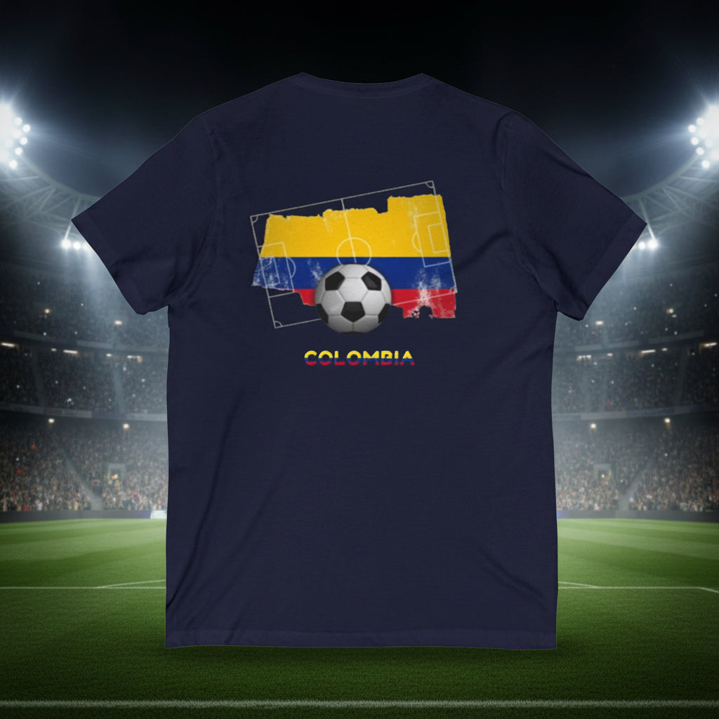 Colombia World Cup 2026 Soccer V-Neck T-Shirt