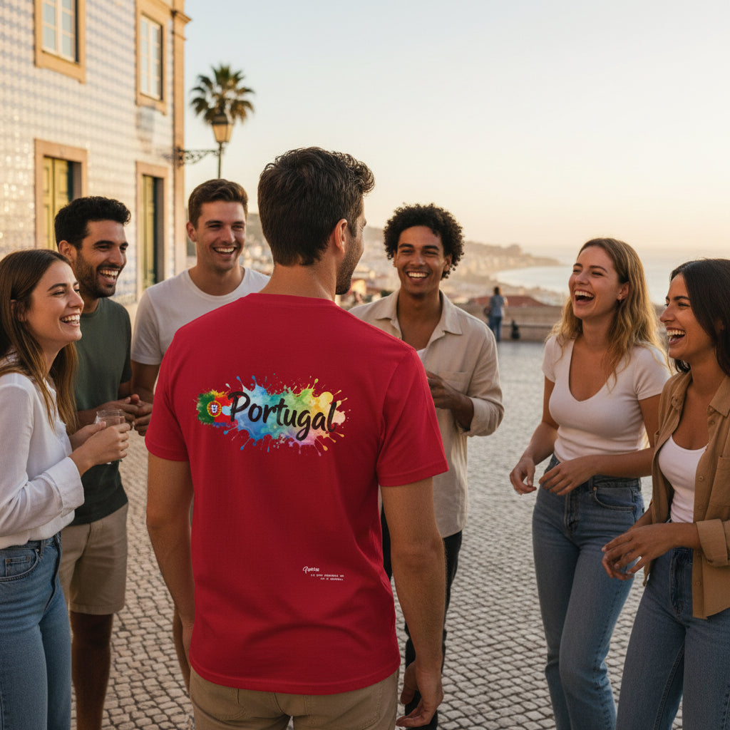 Portugal Watercolor T-Shirt — Colorful Portugal Graphic Tee