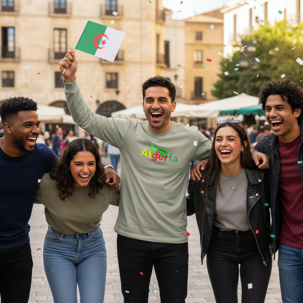 Algeria Flag Long Sleeve Tee — Peace Graphic