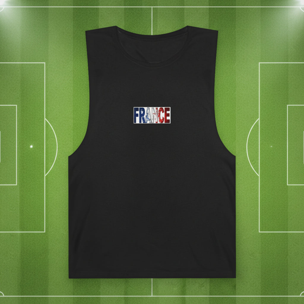 France Soccer Tank Top 100% combed ring-spun Cotton