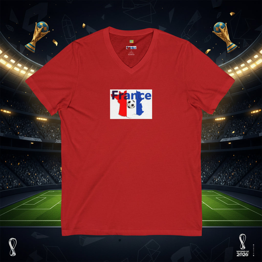 France Soccer V-Neck Tee