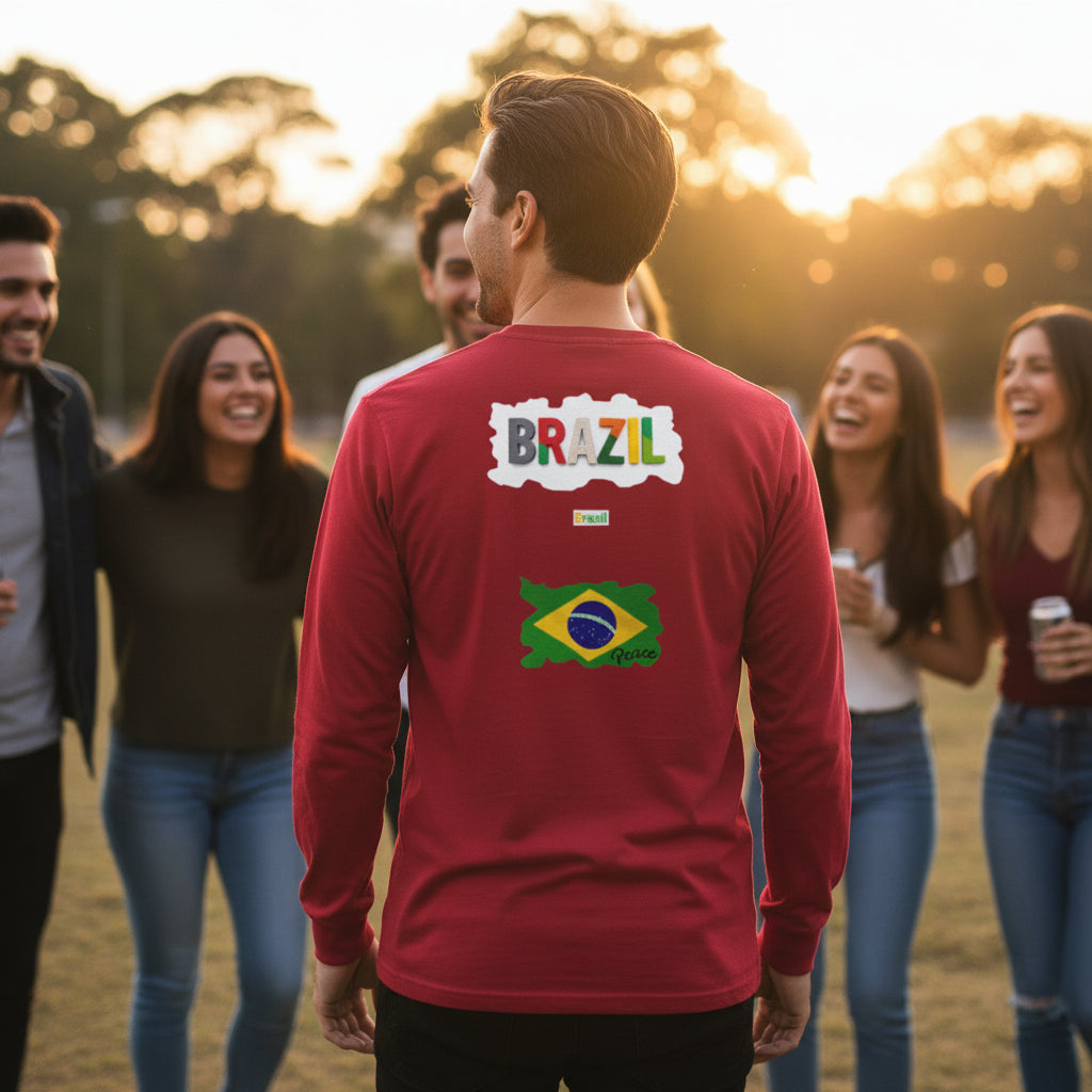 Brazil Flag Long Sleeve Tee
