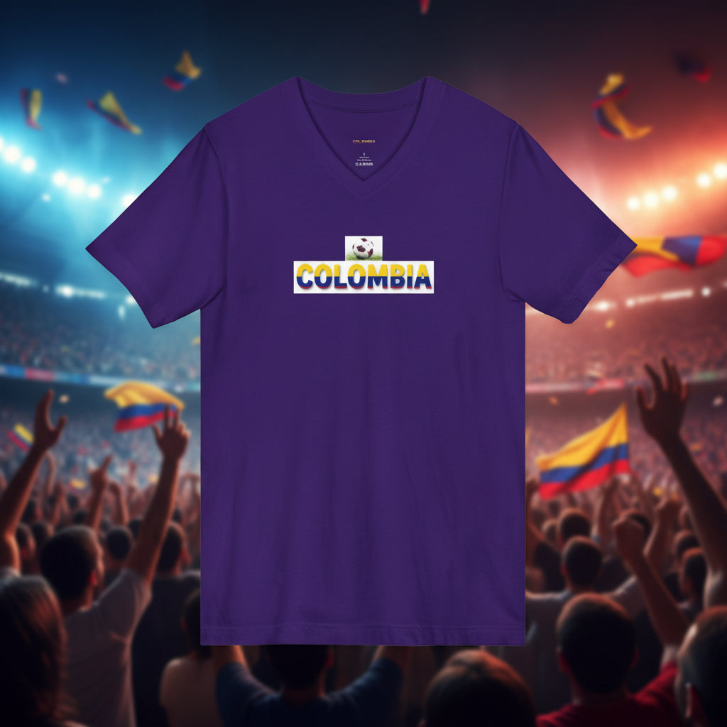 Colombia Soccer Fan V-Neck Tee