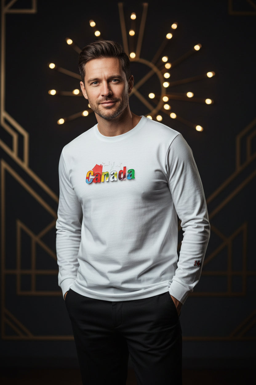 Canada Color Block Long Sleeve Tee