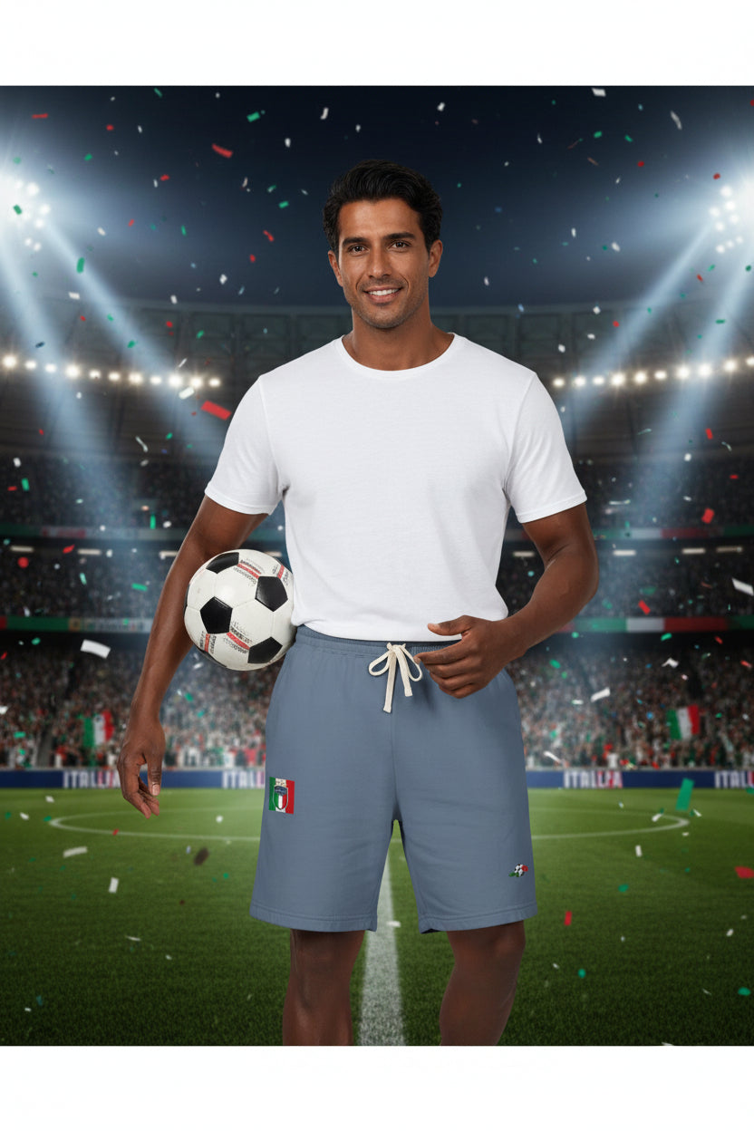 Italy Embroidered Sweat Shorts