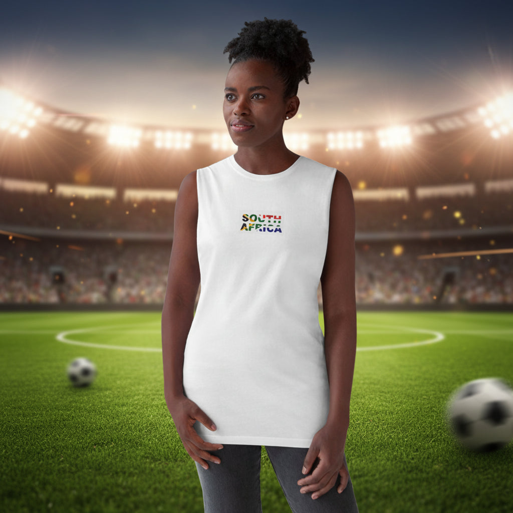 South Africa Soccer Tank Top 100% Cotton