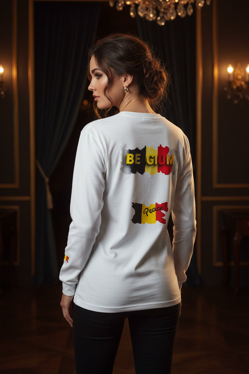 Belgium Flag Long Sleeve Tee