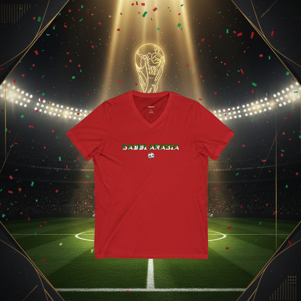 Saudi Arabia Soccer V-Neck Tee