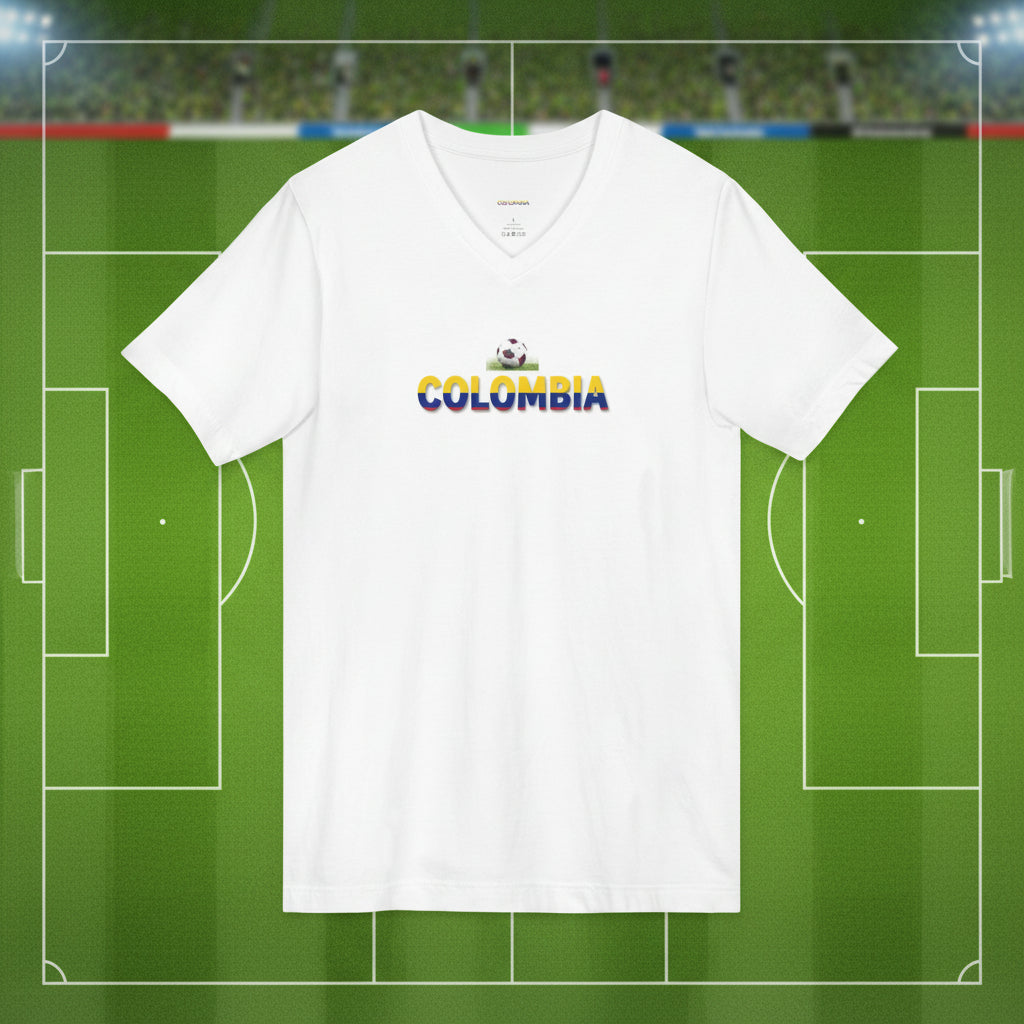Colombia Soccer Fan V-Neck Tee