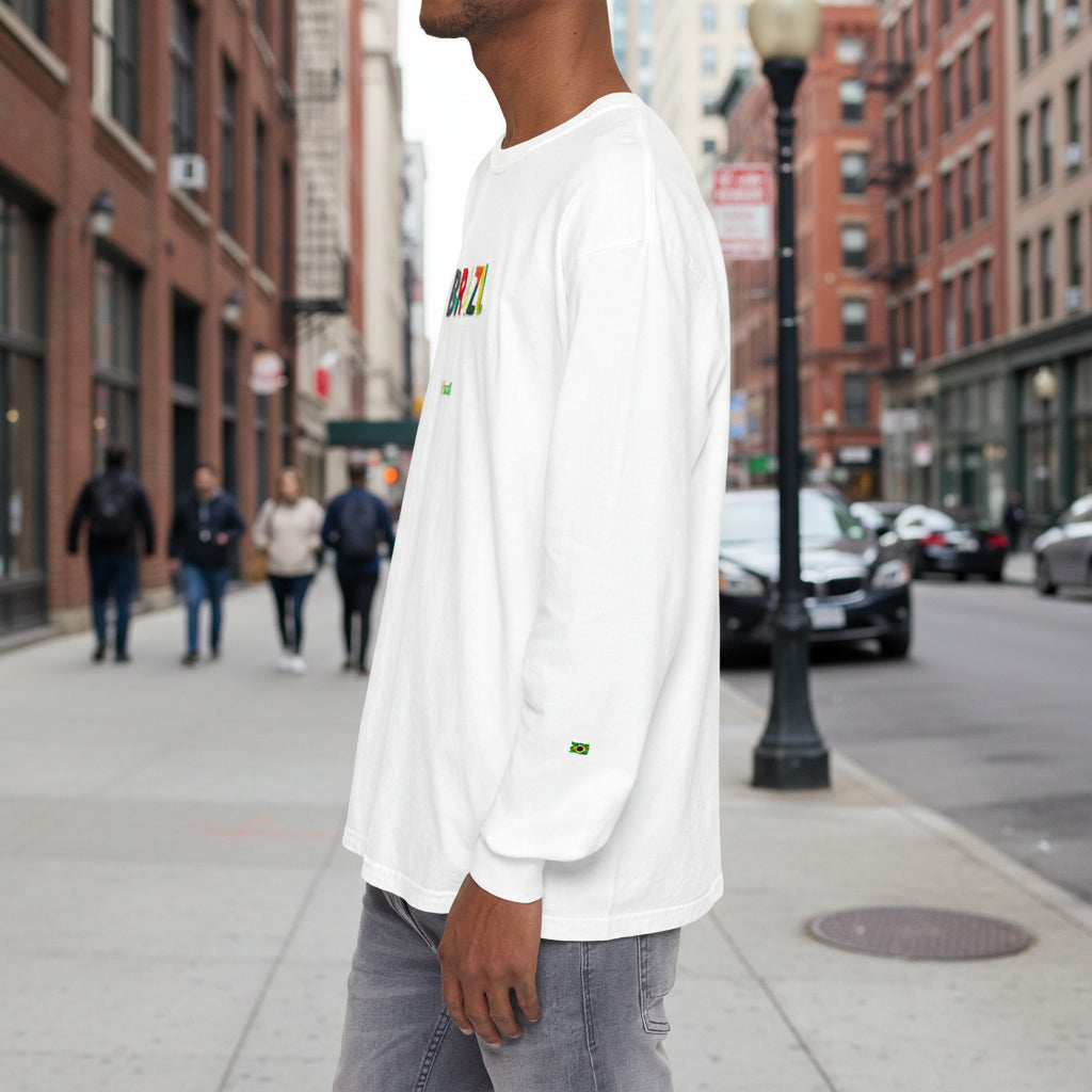 Brazil Flag Long Sleeve Tee