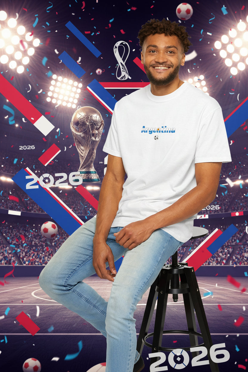 Argentina World Cup 2026 Soccer 100%  Cotton