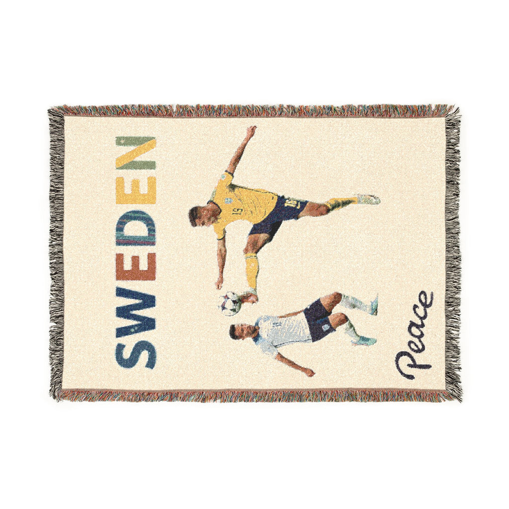 Sweden Soccer Woven Blanket