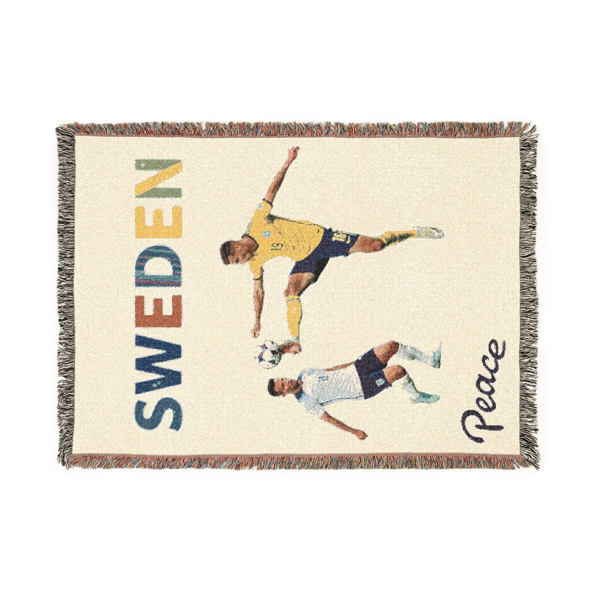 Sweden Soccer Woven Blanket