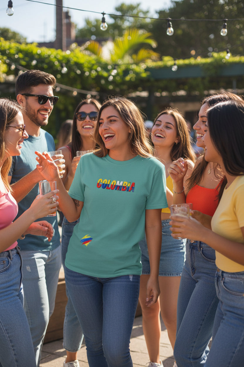 Colombia Flag Graphic T‑Shirt — Peace