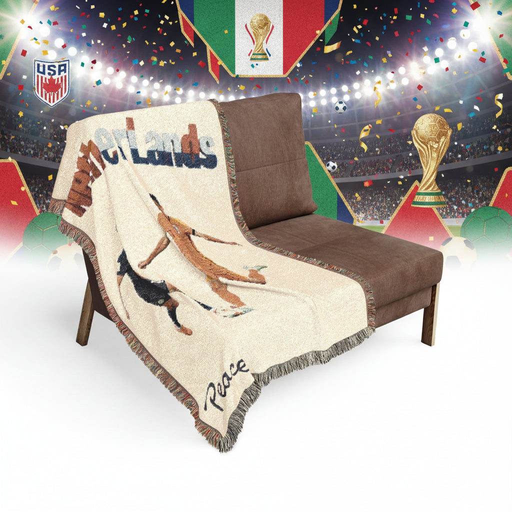 Netherlands Soccer Woven Blanket