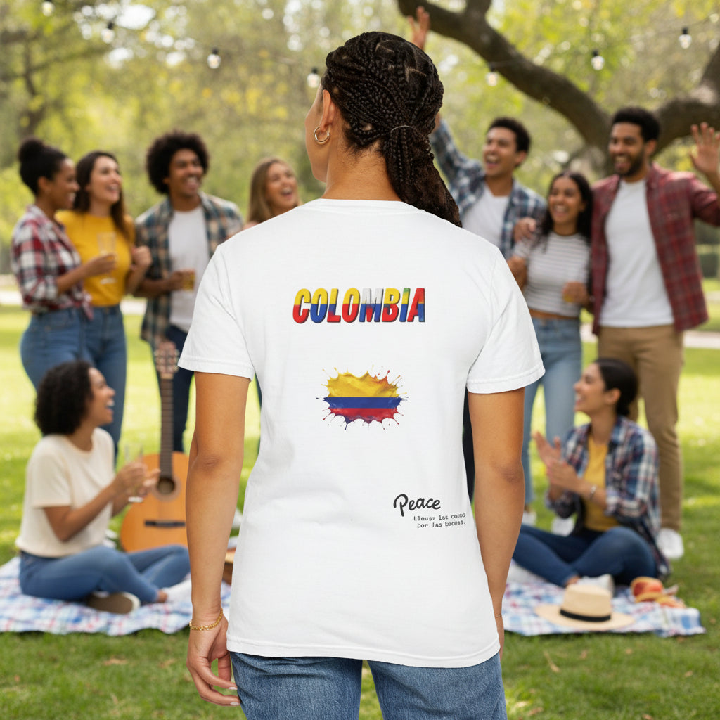Colombia Flag Graphic T‑Shirt — Peace