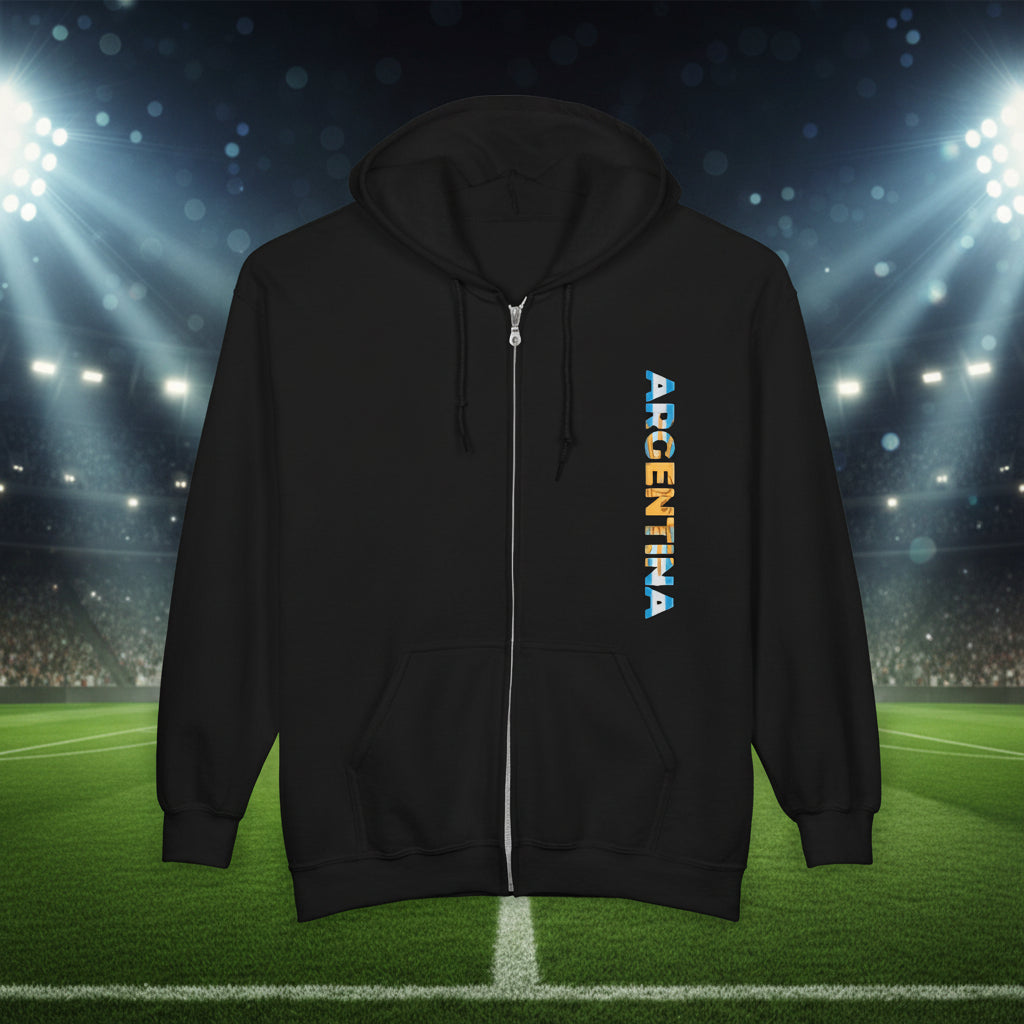 Argentina World Cup 2026 Soccer Zip Hoodie
