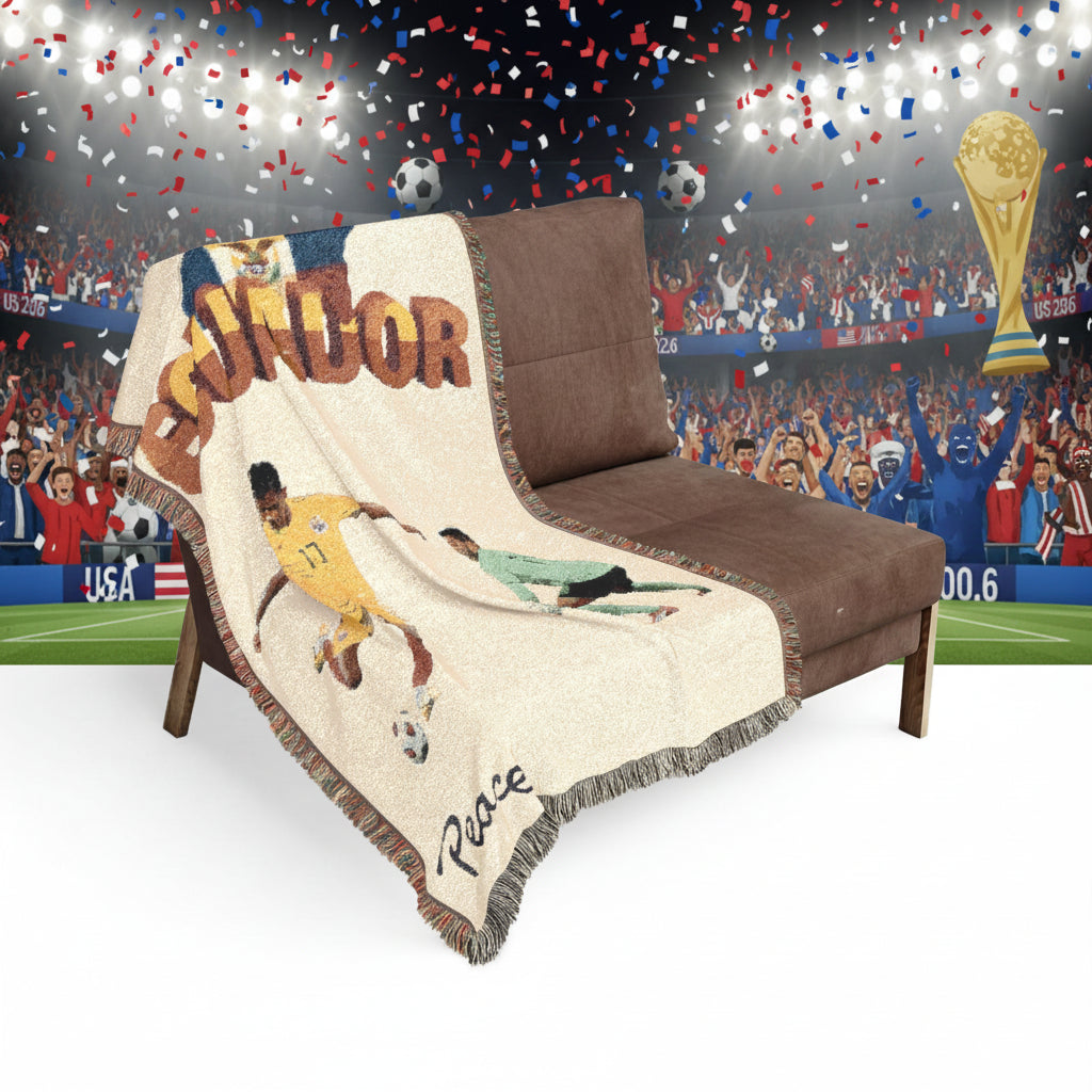 Ecuador Soccer Woven Blanket