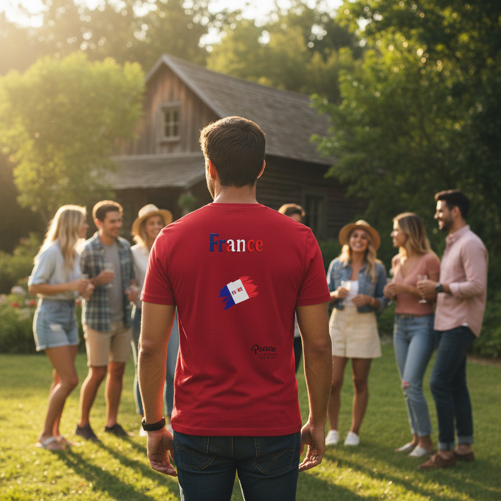 France Flag Heart T-Shirt