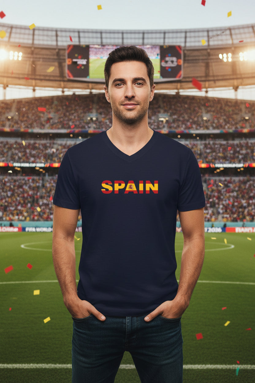 Spain Soccer V-Neck Tee