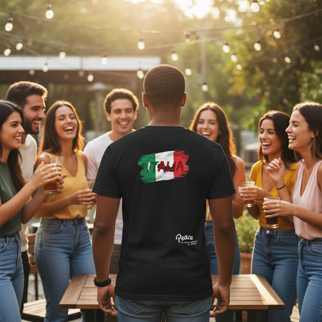 Italy Watercolor Flag T-Shirt — Rainbow ITALY Graphic Tee