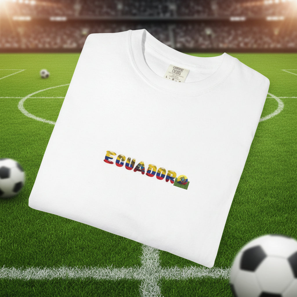 Ecuador Soccer T-Shirt 100% Ring-Spun Cotton