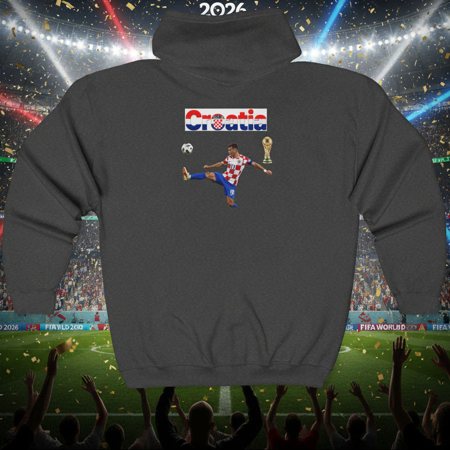 Croatia World Cup 2026 Soccer Zip Hoodie