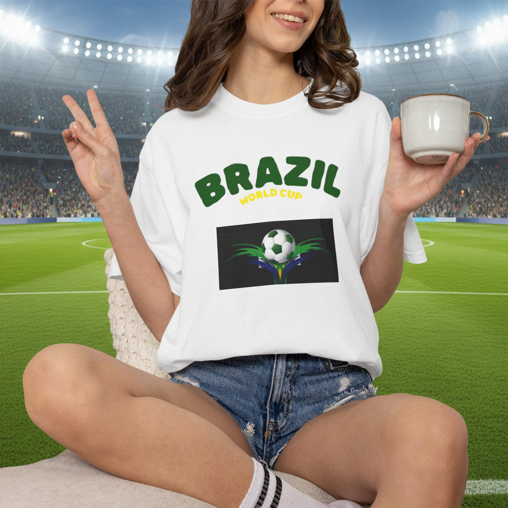 Brazil World Cup 2026 Soccer 100%  Cotton
