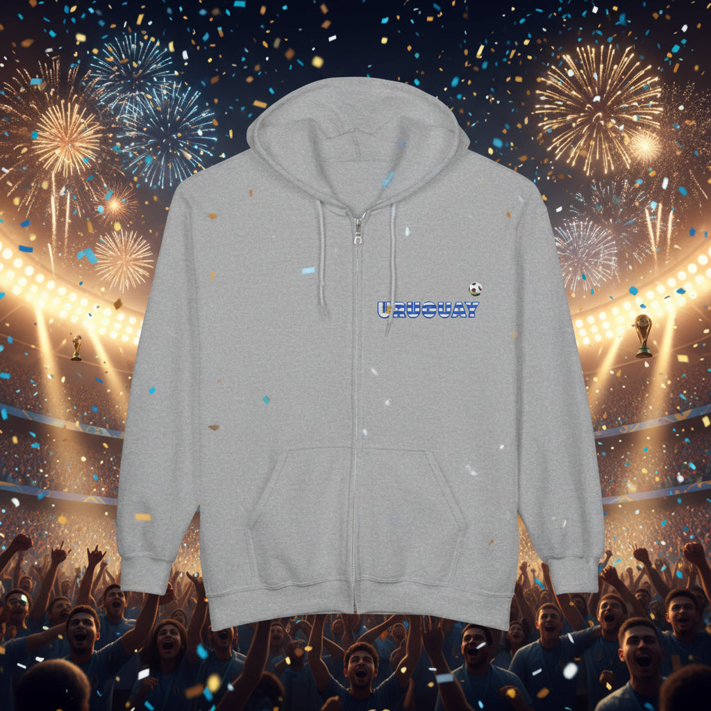 Uruguay Soccer Zip Hoodie