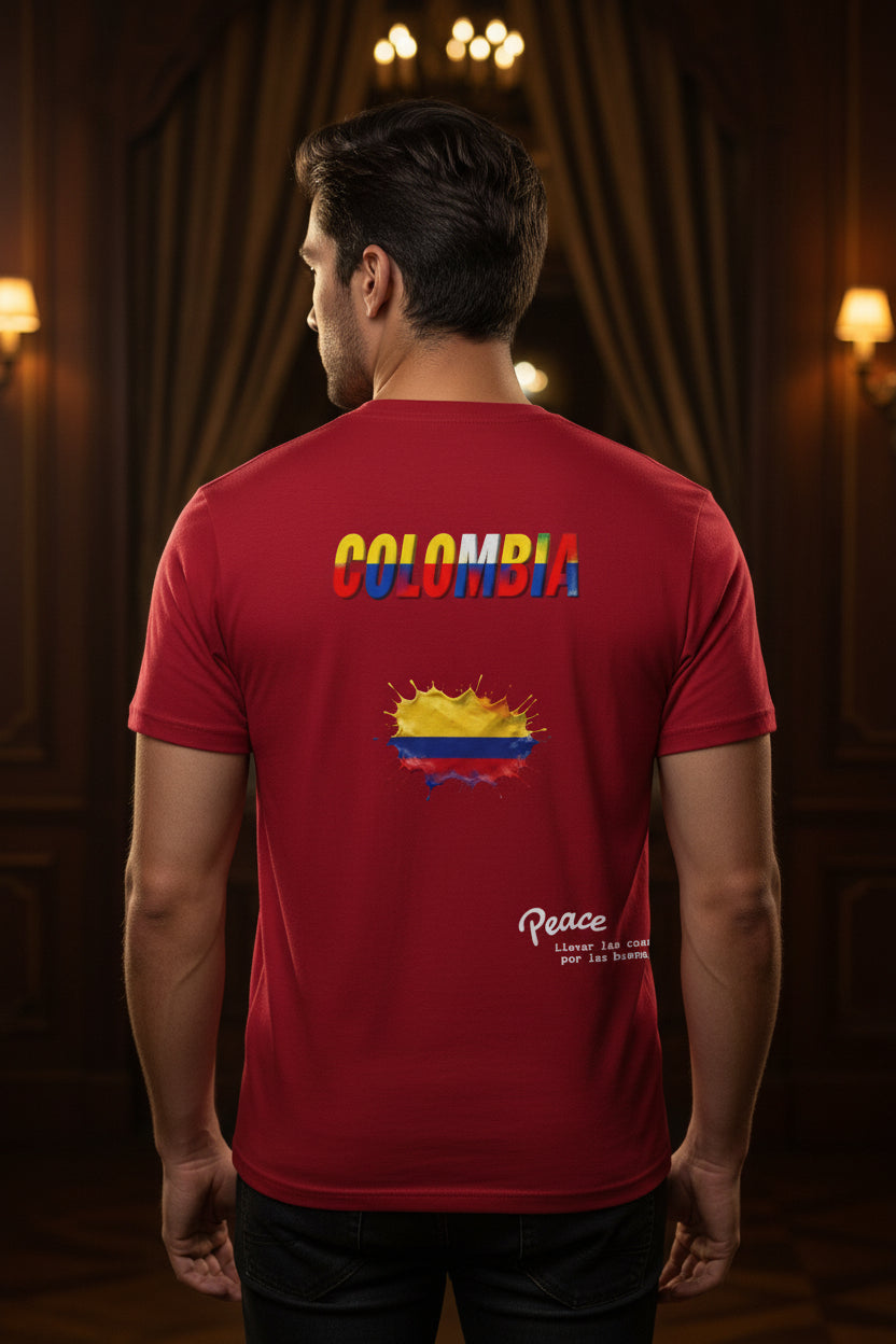 Colombia Flag Graphic T‑Shirt — Peace