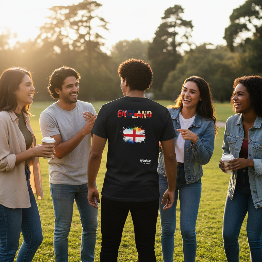England Flag T-Shirt — Peace & Unity Graphic Tee